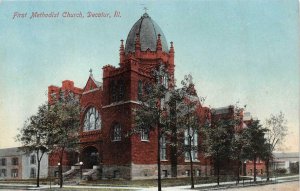 DECATUR, IL Illinois    FIRST METHODIST CHURCH    c1910's Postcard