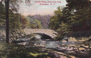 Postcard Boulder Bridge Rock Creek Park Washington DC