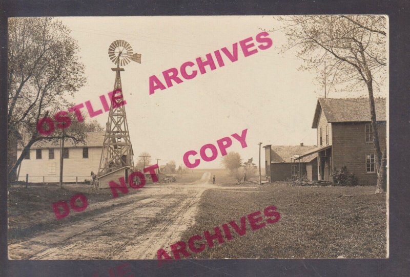 Woosung ILLINOIS RPPC 1911 MAIN STREET nr Dixon Polo GHOST TOWN POPULATION 10!