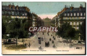Paris Old Postcard Avenue of & # 39opera