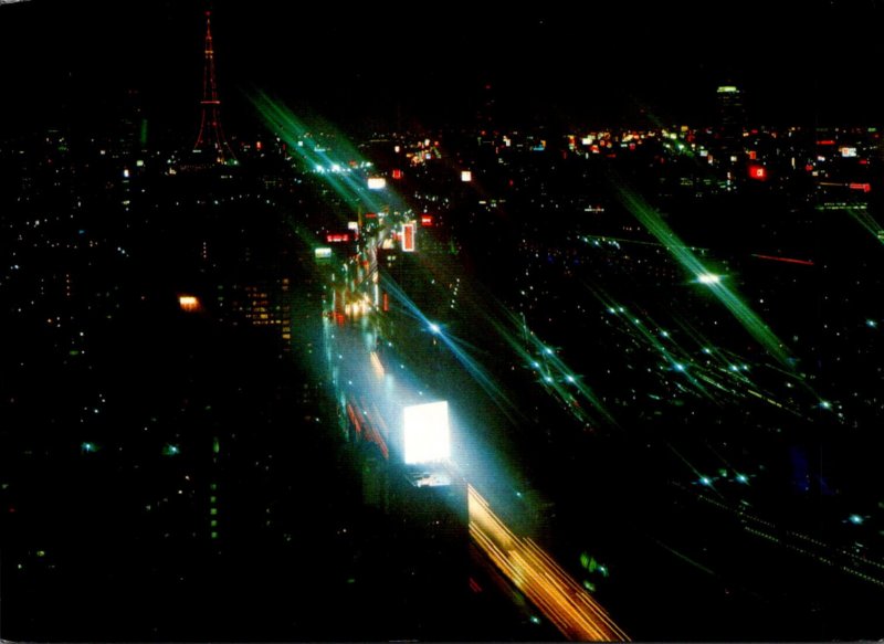 Japan Tokyo Pacific Hotel Downtown Tokyo At Night Seen From The 30th Floor Of...