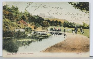 Dover Castle & Pleasure Grounds 1908 to Berlin Germany Postcard K17