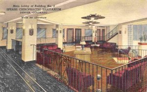 Spears Chiropractic Lobby Interior Denver Colorado linen postcard