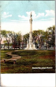 Soldier's Monument, Wakefield MA Undivided Back Vintage Postcard L41