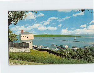 Postcard Fort Mackinac Old Black House Mackinac Island Michigan USA