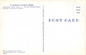 Honanunau Kona Hawaii 1960s Postcard St. Benedict's Catholic Church