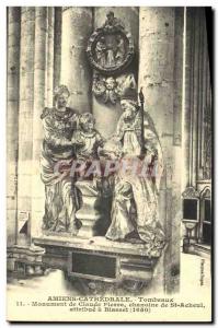Old Postcard Amiens Tombs Monument Claude Pierre Chanoine St Acheul Assign ow...