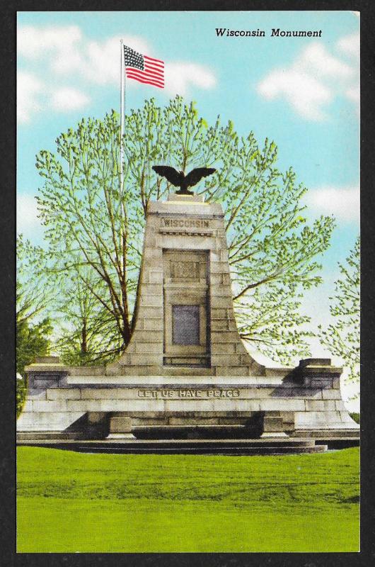 Wisconsin Monument Americus Georgia Unused c1955