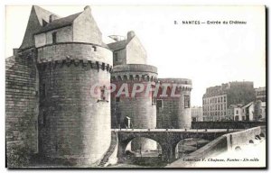 Old Postcard Nantes Entree du Chateau