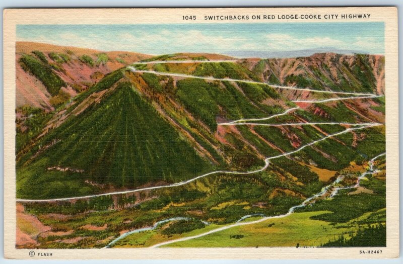 1935 Nr Billings, MT Red Lodge Cooke City Highway Switchback Mountain Road A249