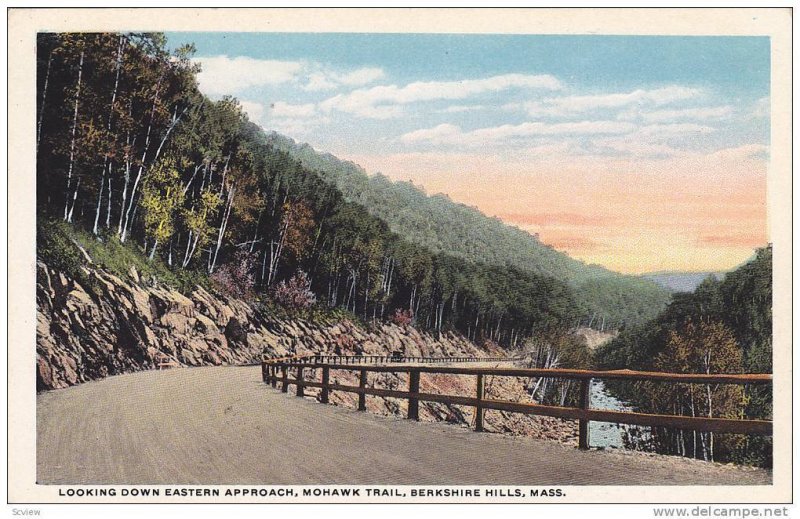 Looking down Eastern Approach, Mohawk Trail, Berkshire Hills, Massachusetts, ...