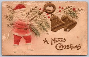 K18/ Santa Claus Merry Christmas Postcard Jolly 209