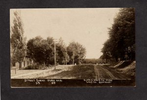 NE Street Scene Peru Nebraska Real Photo RP RPPC Postcard Stains on Back