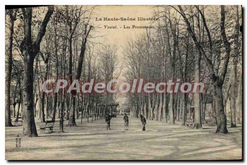 Postcard Old Vesoul Les Promenades