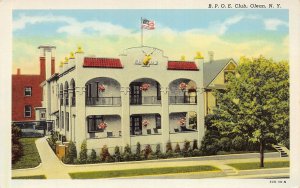 J84/ Olean New York Postcard c1940 Elks Lodge Building 137