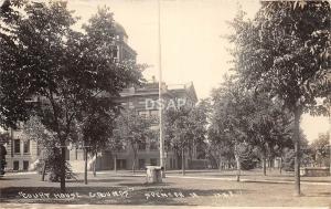 C1/ Spencer Iowa Ia Real Photo RPPC Postcard 1914 Court House Grounds