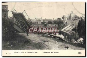 Old Postcard Militaria Bridge Choisy au Bac