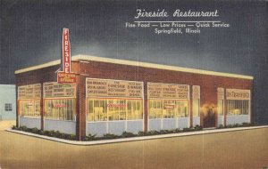 Springfield Illinois exterior view Fireside Restaurant linen antique pc ZD549984