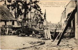 CPA MILITAIRE L'Alsace reconquise-Une barricade á l'entree de Steinbach (316765)