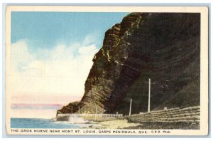 c1940s The Gros Morne Near Mont St. Louis Gaspe Peninsula Quebec Canada Postcard