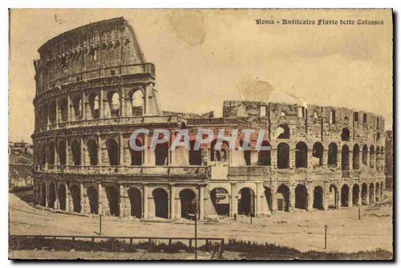 Postcard Ancient Rome Anfiteatro Flavio Colosseo