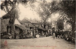 CPA AK INDOCHINA Tonkin Marche au Village des Cochons VIETNAM (958697)