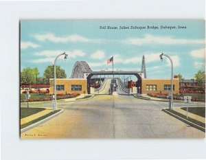 Postcard Toll House, Julien Dubuque Bridge, Dubuque, Iowa, USA