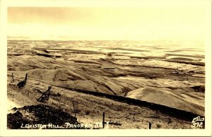 RPPC Lewiston Hill Panorama No 1 Idaho Real Photo Postcard Ellis EKc