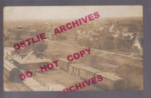 Boissevain MB CANADA RPPC c1910 DEPOT TRAIN STATION Railroad Railway Manitoba