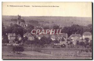 Old Postcard Villeneuve Sur Yonne Vue Generale Jack De La Cote De Maufranc