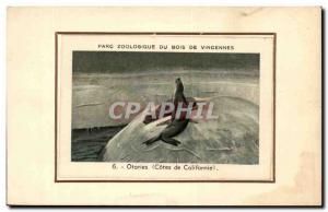 Paris - 12 - Bois de Vincennes - Zoo - Seal - Seal Old Postcard