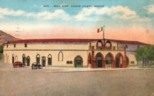 Vintage Postcard 1948 Bull Ring Building Ciudad Juarez Mexico Henry S. Beach Pub