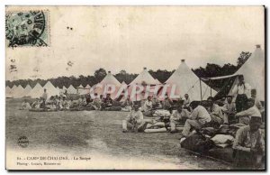 Old Postcard Army Camp Chalons soup