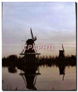 Postcard Modern Molens aan de Zaanse Schans