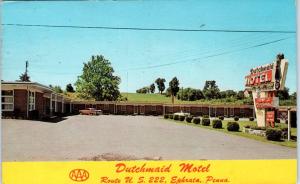 EPHRATA, PA Pennsylvania   DUTCHMAID  MOTEL   1970  Cars Roadside  Postcard