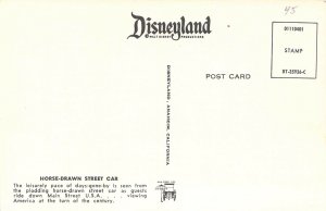 Disneyland, DT-35936-C, Horse Drawn Street Car,  Magic Kingdom, Old Postcard,