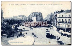 Old Postcard Toulouse Carmefour De La Rue D & # 39Aslace And Lorraine Du Boul...