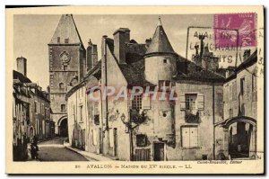 Old Postcard Avallon Maison Du 15eme