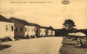 Harbor Motor Court - Boothbay Harbor, Maine ME Postcard