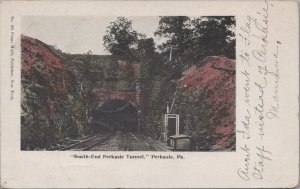 Postcard South End Tunnel Perkasie PA 1907