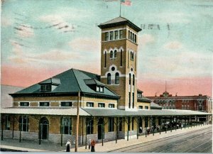 1908 Waco Cotton Belt Depot Texas TX Raphael Tuck Posted Antique Postcard