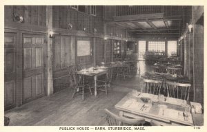 Vintage Postcard The Old Barn Room Publick House Sturbridge Massachusetts MA