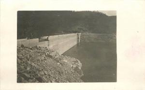 1919 Colorado Power Co Dam Boulder RPPC real photo postcard 7478