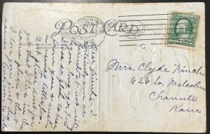 Postcard Embossed Used “Three Weeks Rooster/Hen” WA LB