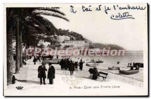 Postcard Old Nice Quai Des US