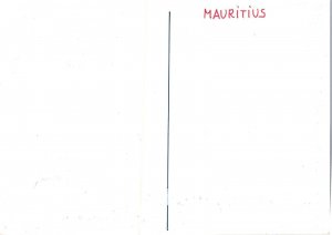 HANDCRAFTED CONTINENTAL SIZE POSTCARD MAURITIUS