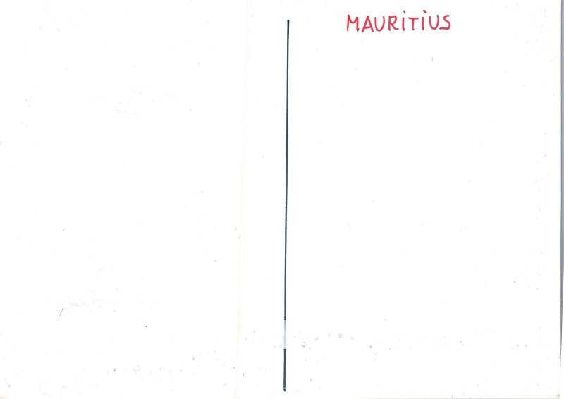 HANDCRAFTED CONTINENTAL SIZE POSTCARD MAURITIUS
