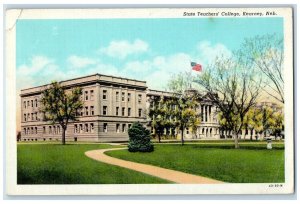 1949 State Teachers College Exterior Building Kearney Nebraska Vintage Postcard 