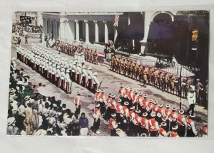 Chrome Postcard: Jamaica BWI- Military Parade, Spanish Town. 