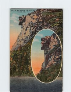 Postcard The Old Man Of The Mountain White Mountains Franconia New Hampshire USA